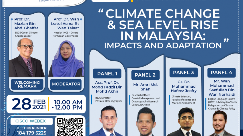 BUAL BICARA YOUNG SCIENTISTS FORUM ON OCEAN GOVERNANCE 1 – “CLIMATE CHANGE AND SEA LEVEL RISE IN MALAYSIA: IMPACTS AND ADAPTATION” @ Universiti Malaysia Terengganu